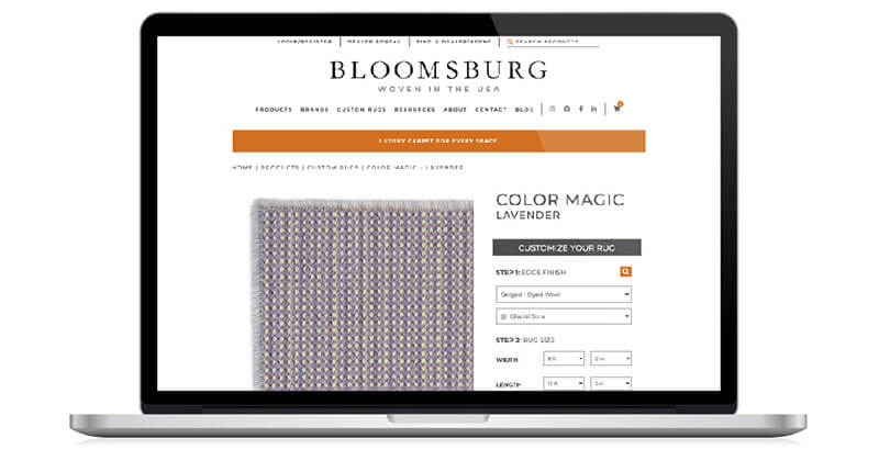 Website Design and Development  for Bloomsburgcarpet.com by Thinkhouse - Long Island marketing agency in New York