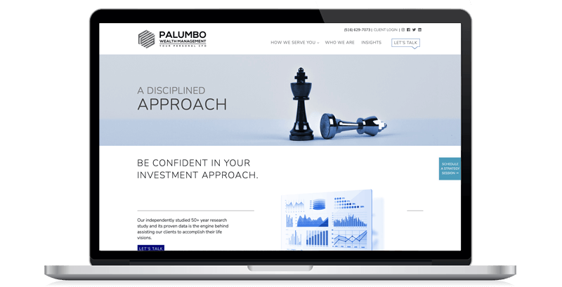 Custom web design and development for Palumbowm.com by Thinkhouse - Long Island Marketing agency