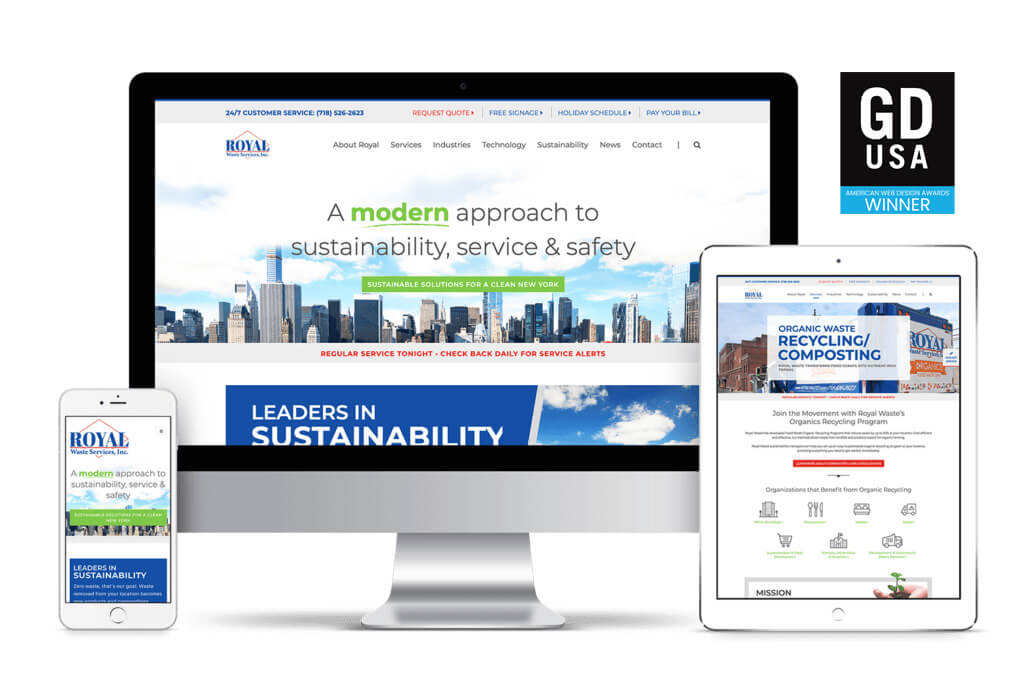 Royal Waste Solutions website design and development by Thinkhouse web design agency
