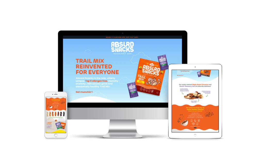 Absurd Snacks Website & Landing Page Design by Thinkhouse